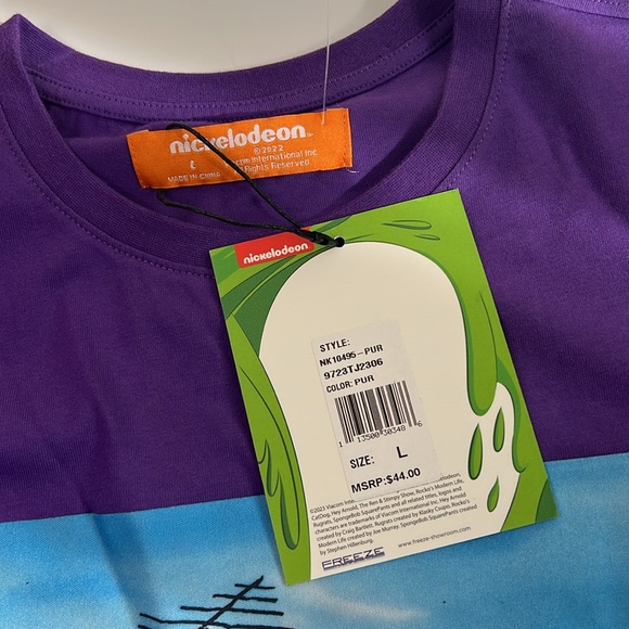 NWT Nickelodeon 90' Retro CatDog Purple T Shirt SZ-L - Picture 8 of 11